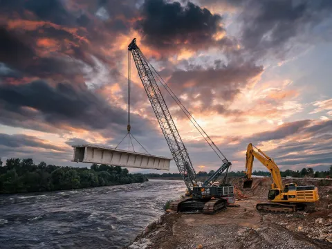 Bridge precast segmental lift