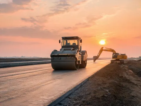 Highway base course compaction